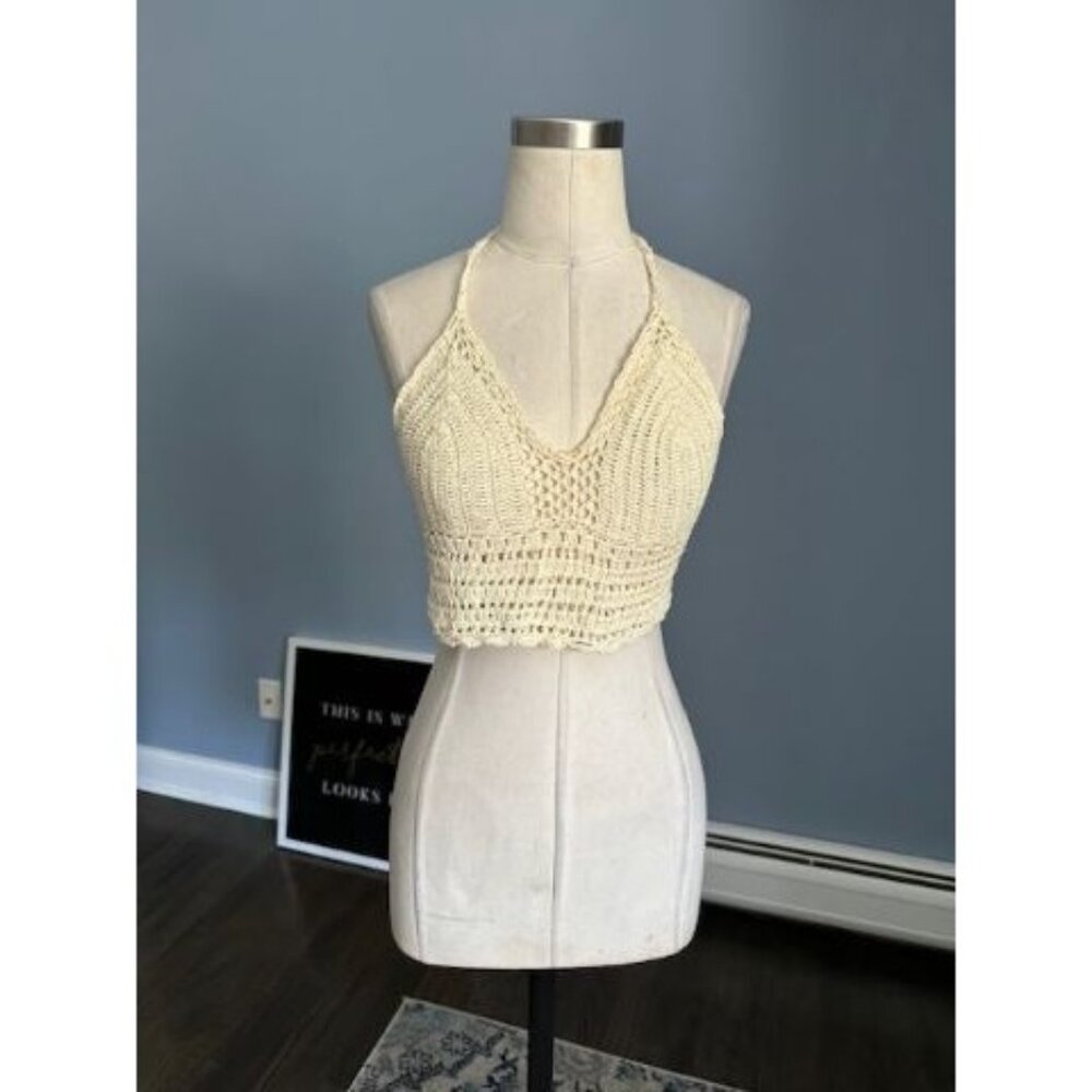 By the Sea crocheted halter top Medium